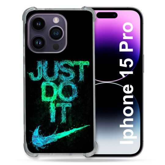 Coque Renforcée En Verre Trempé Pour Iphone 15 Pro (6.1) Nike Just Do It