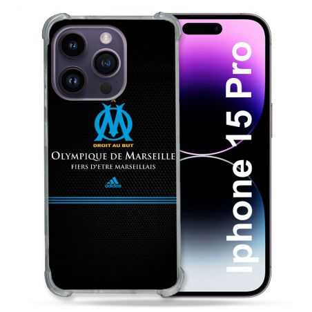Coque Renforcée En Verre Trempé Pour Iphone 15 Pro (6.1) Olympique Marseille OM Fier etre Marseillais