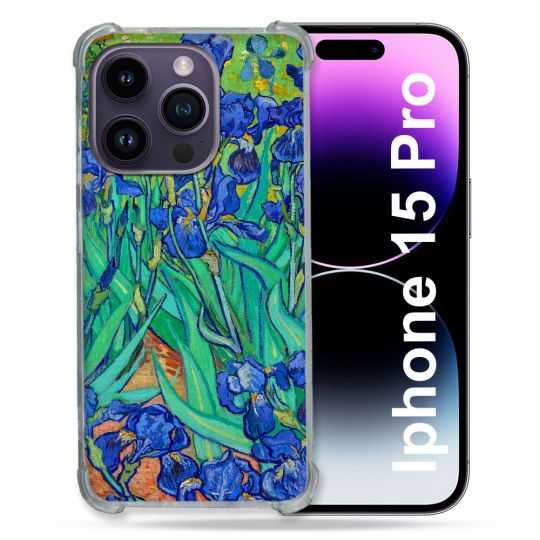 Coque Renforcée En Verre Trempé Pour Iphone 15 Pro (6.1) Peinture Iris