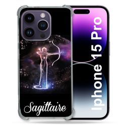 Coque Renforcée En Verre Trempé Pour Iphone 15 Pro (6.1) Signe Zodiaque 2 Sagittaire
