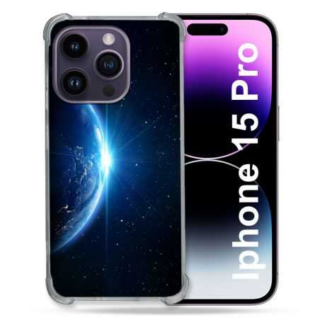 Coque Renforcée En Verre Trempé Pour Iphone 15 Pro (6.1) Univers Planete Terre
