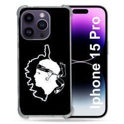 Coque Renforcée En Verre Trempé Pour Iphone 15 Pro (6.1) Voyage Corse Noir