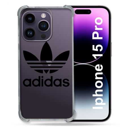 Coque Renforcée En Verre Trempé Transparente Pour Iphone 15 Pro (6.1) Adidas