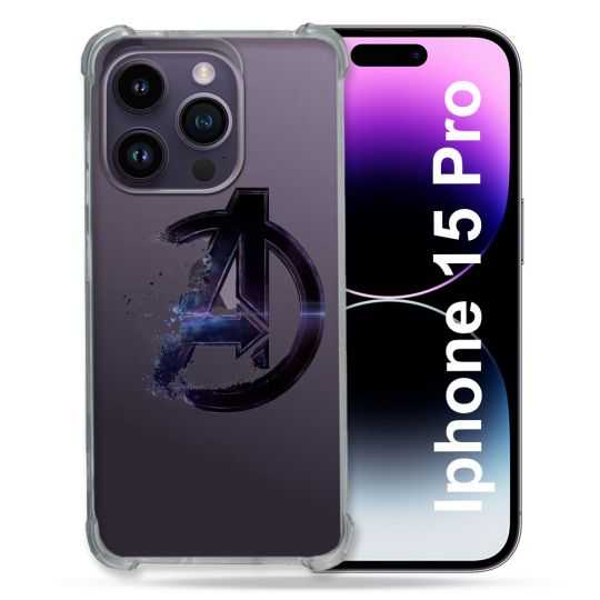 Coque Renforcée En Verre Trempé Transparente Pour Iphone 15 Pro (6.1) Avenger