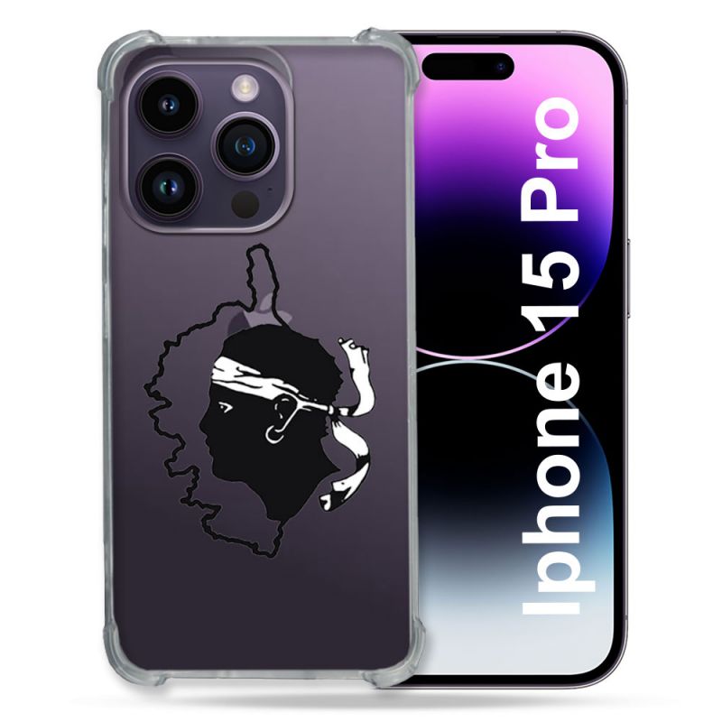 Coque Renforcée En Verre Trempé Transparente Pour Iphone 15 Pro (6.1) Corse