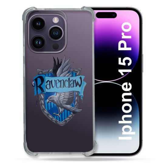 Coque Renforcée En Verre Trempé Transparente Pour Iphone 15 Pro (6.1) Harry Potter Ravenclaw