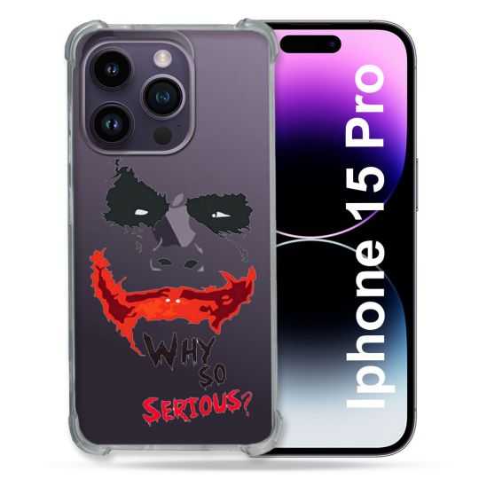 Coque Renforcée En Verre Trempé Transparente Pour Iphone 15 Pro (6.1) Joker
