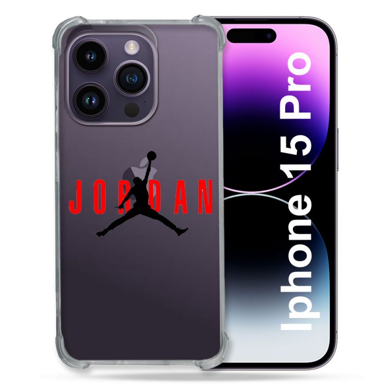 Coque Renforcée En Verre Trempé Transparente Pour Iphone 15 Pro (6.1) Jordan