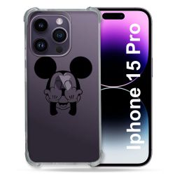 Coque Renforcée En Verre Trempé Transparente Pour Iphone 15 Pro (6.1) Mickey doigt