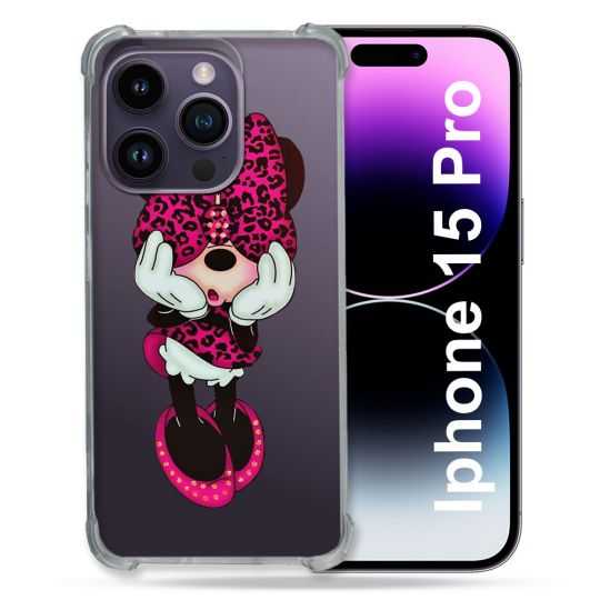 Coque Renforcée En Verre Trempé Transparente Pour Iphone 15 Pro (6.1) Minnie