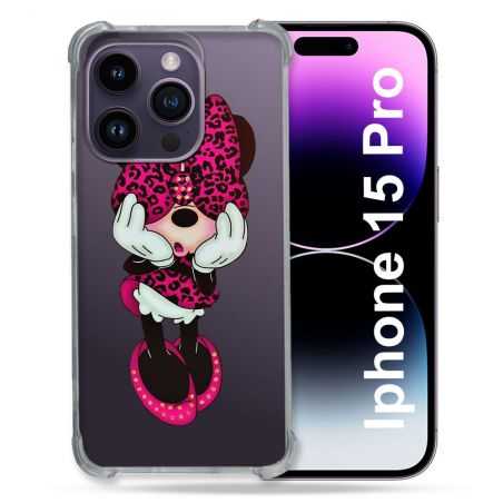 Coque Renforcée En Verre Trempé Transparente Pour Iphone 15 Pro (6.1) Minnie