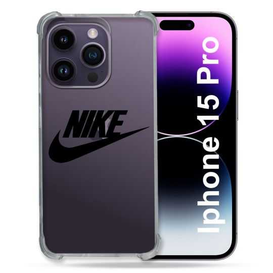 Coque Renforcée En Verre Trempé Transparente Pour Iphone 15 Pro (6.1) Nike