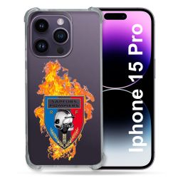 Coque Renforcée En Verre Trempé Transparente Pour Iphone 15 Pro (6.1) Pompier Feu