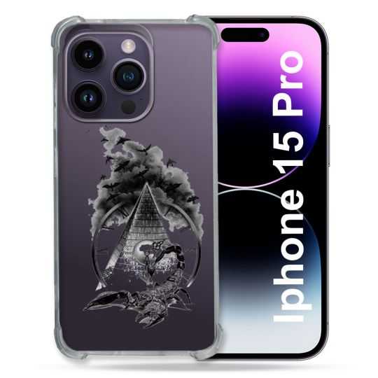 Coque Renforcée En Verre Trempé Transparente Pour Iphone 15 Pro (6.1) Scorpion