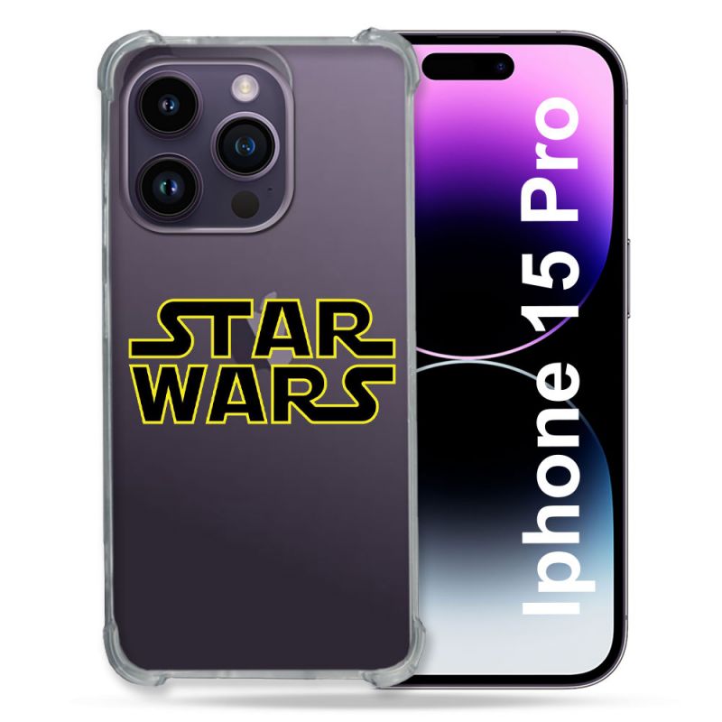 Coque Renforcée En Verre Trempé Transparente Pour Iphone 15 Pro (6.1) Star Wars