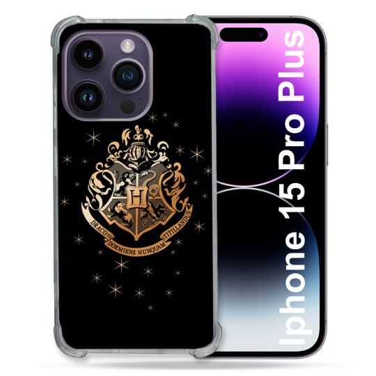 Coque Renforcée En Verre Trempé Pour Iphone 15 Pro Plus (6.7) Harry Potter Poudlard