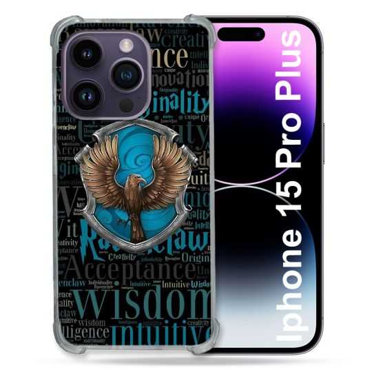 Coque Renforcée En Verre Trempé Pour Iphone 15 Pro Plus (6.7) Harry Potter Serdaigle
