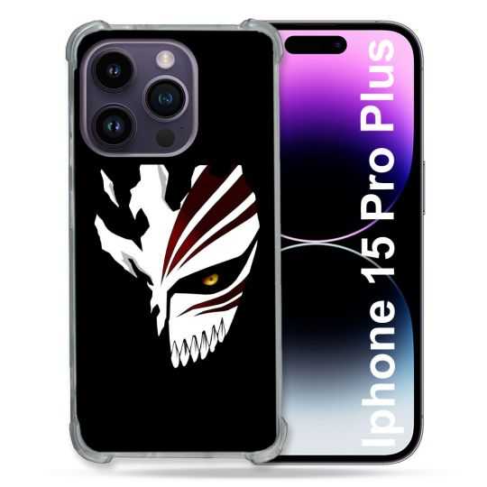 Coque Renforcée En Verre Trempé Pour Iphone 15 Pro Plus (6.7) Manga Bleach Masque