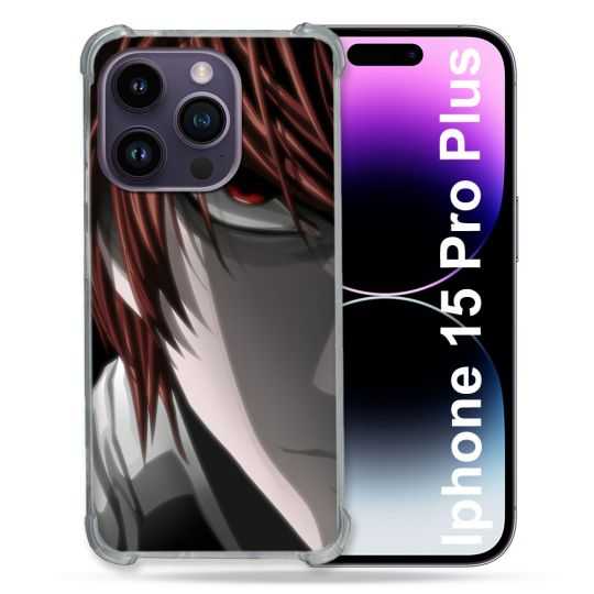 Coque Renforcée En Verre Trempé Pour Iphone 15 Pro Plus (6.7) Manga Death Note Kira