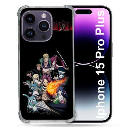 Coque Renforcée En Verre Trempé Pour Iphone 15 Pro Plus (6.7) Manga Fairy Tail Logo Team