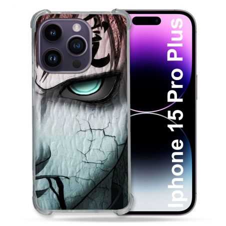 Coque Renforcée En Verre Trempé Pour Iphone 15 Pro Plus (6.7) Manga Naruto Gaara