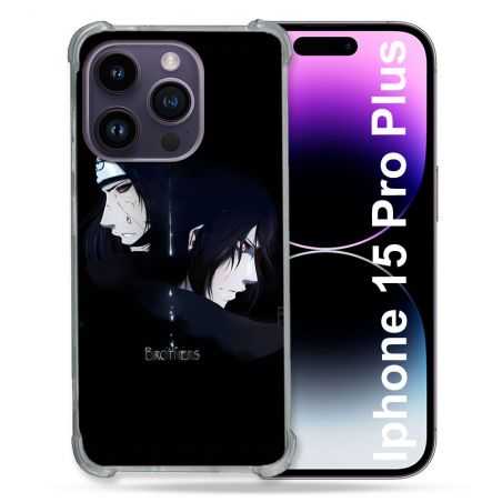 Coque Renforcée En Verre Trempé Pour Iphone 15 Pro Plus (6.7) Manga Naruto Sasuke Itachi
