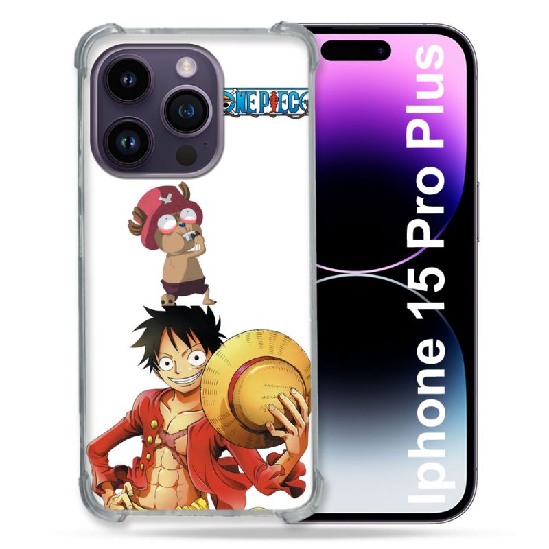 Coque Renforcée En Verre Trempé Pour Iphone 15 Pro Plus (6.7) Manga One Piece Chopper