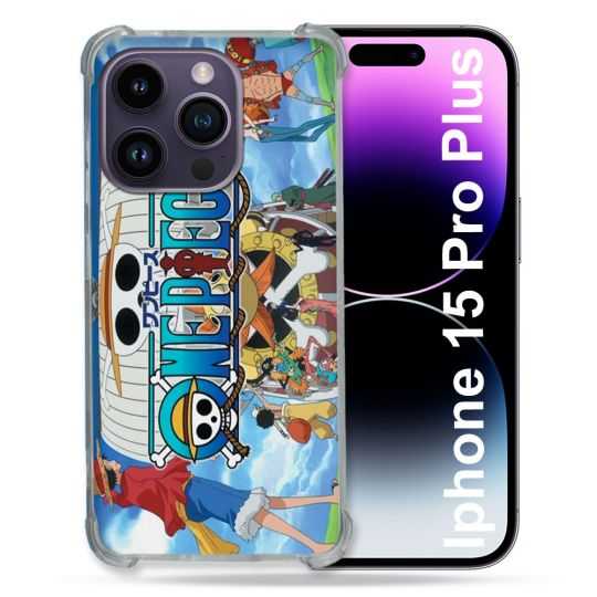 Coque Renforcée En Verre Trempé Pour Iphone 15 Pro Plus (6.7) Manga One Piece Sunny