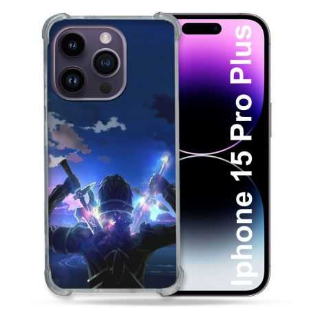 Coque Renforcée En Verre Trempé Pour Iphone 15 Pro Plus (6.7) Manga SAO sword Art Online Epee