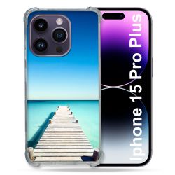 Coque Renforcée En Verre Trempé Pour Iphone 15 Pro Plus (6.7) Nature Pont Mer