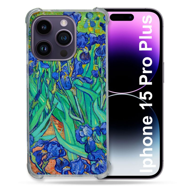 Coque Renforcée En Verre Trempé Pour Iphone 15 Pro Plus (6.7) Peinture Iris