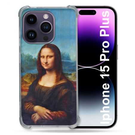 Coque Renforcée En Verre Trempé Pour Iphone 15 Pro Plus (6.7) Peinture Joconde