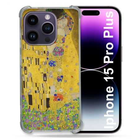 Coque Renforcée En Verre Trempé Pour Iphone 15 Pro Plus (6.7) Peinture Le Baiser