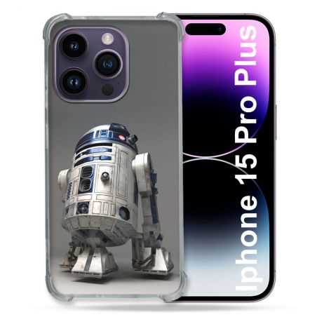Coque Renforcée En Verre Trempé Pour Iphone 15 Pro Plus (6.7) Star Wars - R2D2
