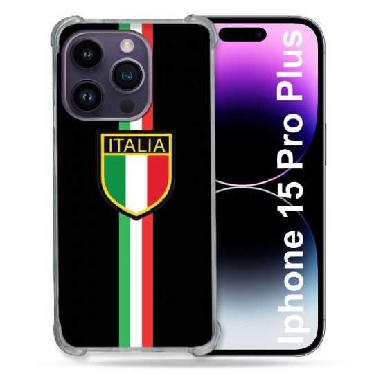 Coque Renforcée En Verre Trempé Pour Iphone 15 Pro Plus (6.7) Voyage Italie 3 Noir