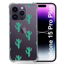 Coque Renforcée En Verre Trempé Transparente Pour Iphone 15 Pro Plus (6.7) Cactus