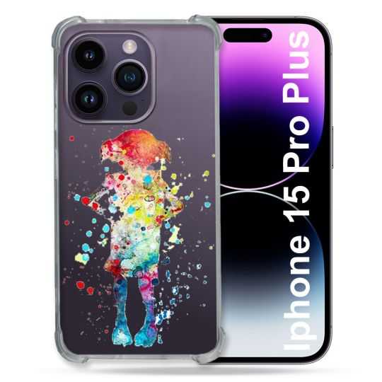 Coque Renforcée En Verre Trempé Transparente Pour Iphone 15 Pro Plus (6.7) Dobby Colore