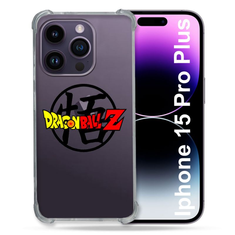 Coque Renforcée En Verre Trempé Transparente Pour Iphone 15 Pro Plus (6.7) Dragon Ball Logo