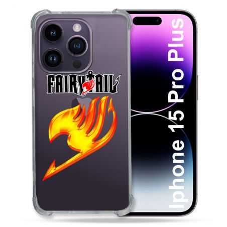 Coque Renforcée En Verre Trempé Transparente Pour Iphone 15 Pro Plus (6.7) Fairy Tail