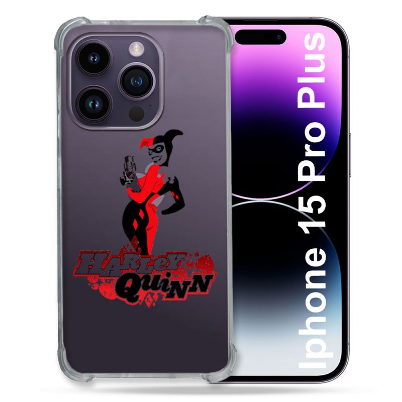 Coque Renforcée En Verre Trempé Transparente Pour Iphone 15 Pro Plus (6.7) Harley Quinn