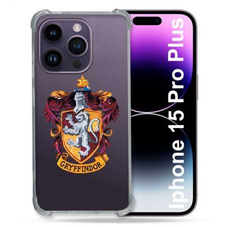 Coque Renforcée En Verre Trempé Transparente Pour Iphone 15 Pro Plus (6.7) Harry Potter Griffindor