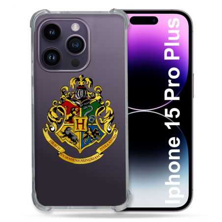 Coque Renforcée En Verre Trempé Transparente Pour Iphone 15 Pro Plus (6.7) Harry Potter Poudlard
