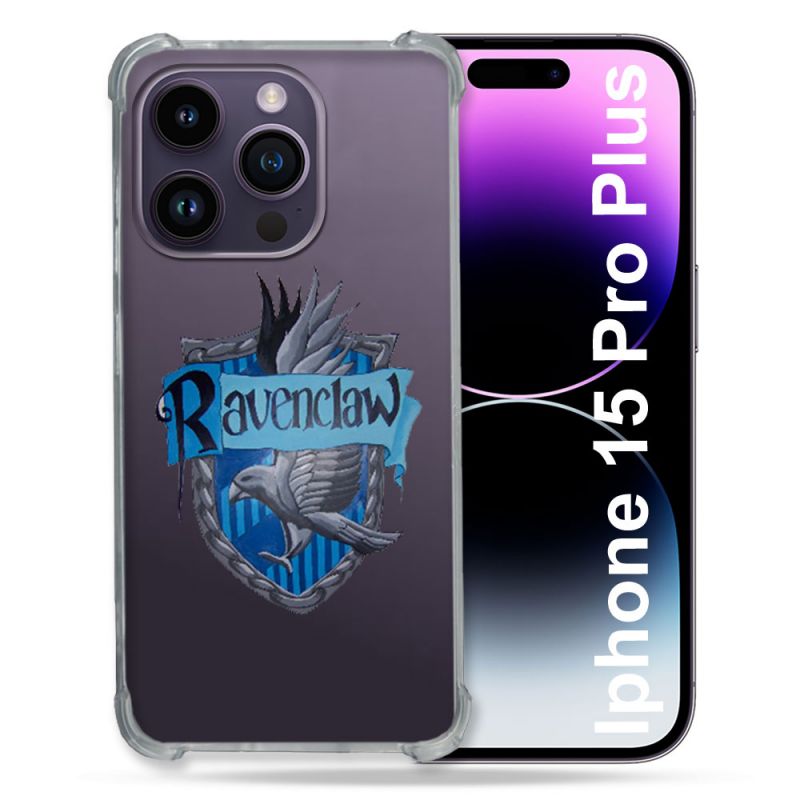 Coque Renforcée En Verre Trempé Transparente Pour Iphone 15 Pro Plus (6.7) Harry Potter Ravenclaw