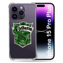 Coque Renforcée En Verre Trempé Transparente Pour Iphone 15 Pro Plus (6.7) Harry Potter Slytherin