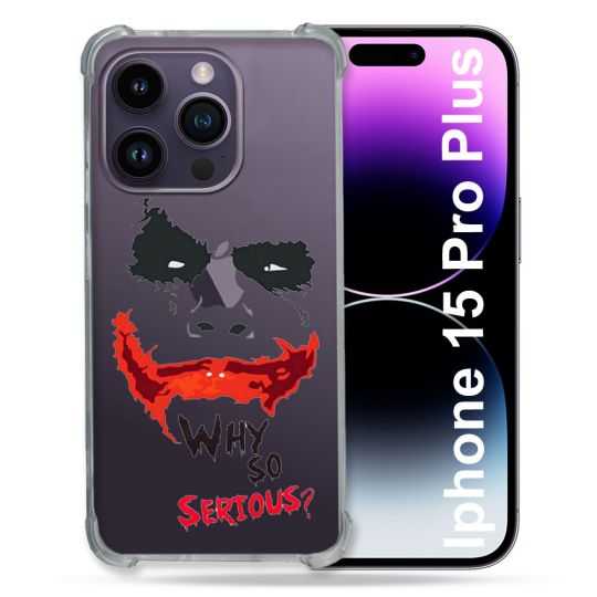 Coque Renforcée En Verre Trempé Transparente Pour Iphone 15 Pro Plus (6.7) Joker