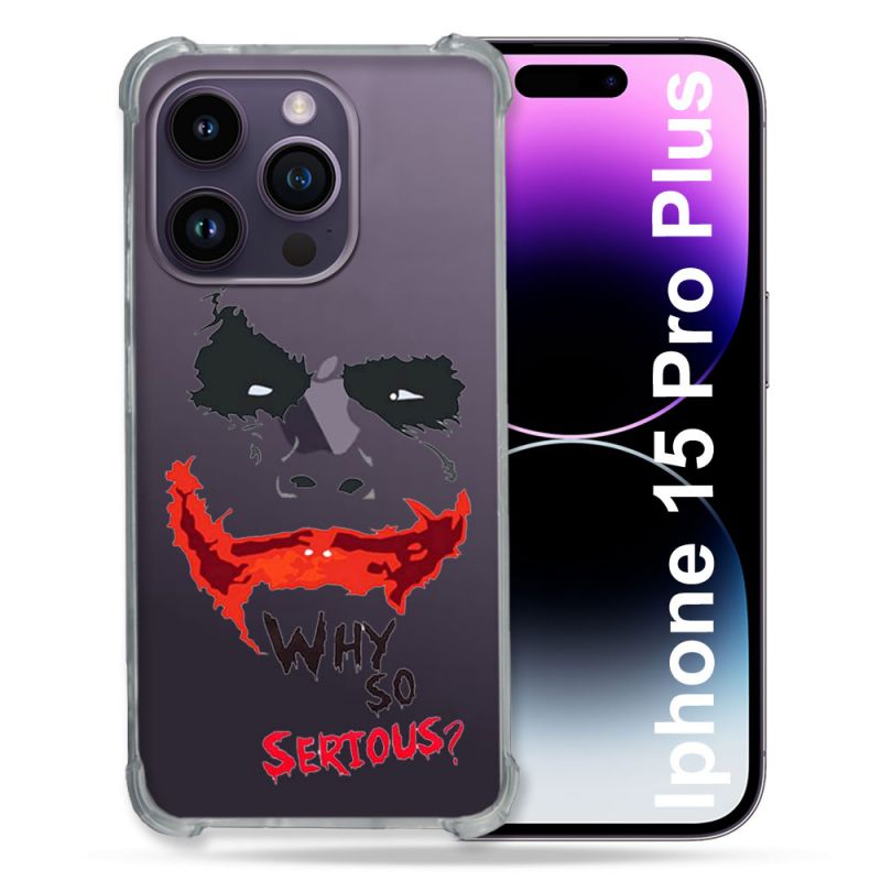 Coque Renforcée En Verre Trempé Transparente Pour Iphone 15 Pro Plus (6.7) Joker