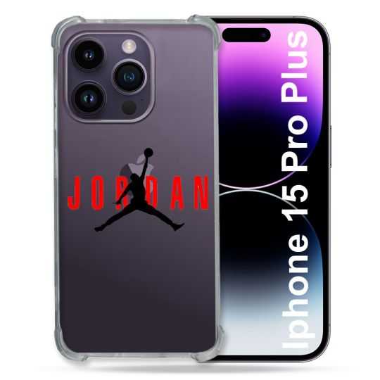 Coque Renforcée En Verre Trempé Transparente Pour Iphone 15 Pro Plus (6.7) Jordan