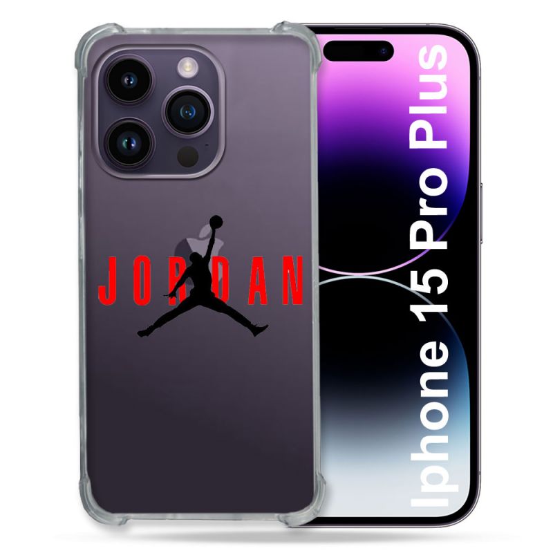 Coque Renforcée En Verre Trempé Transparente Pour Iphone 15 Pro Plus (6.7) Jordan