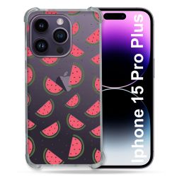 Coque Renforcée En Verre Trempé Transparente Pour Iphone 15 Pro Plus (6.7) Pasteque