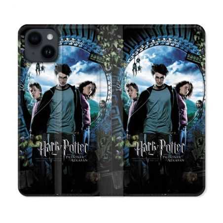 Housse Cuir Portefeuille Pour Iphone 15 (6,1) Harry Potter Azkaban